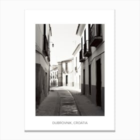 Poster Of Granada, Spain, Photography In Black And White 1 Canvas Print