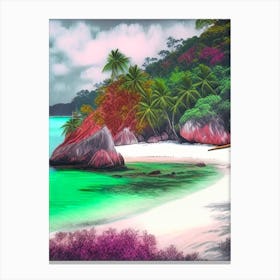 Pulau Redang Malaysia Soft Colours Tropical Destination Canvas Print