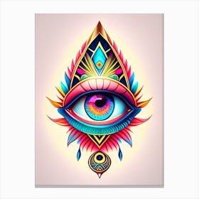 Pineal Gland, Symbol, Third Eye Tattoo 4 Canvas Print