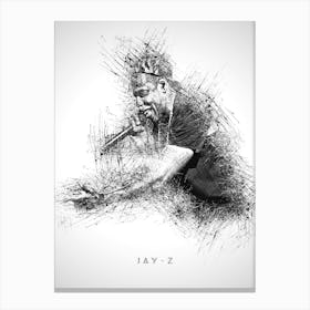 Jay Z Rapper Sketch Canvas Print