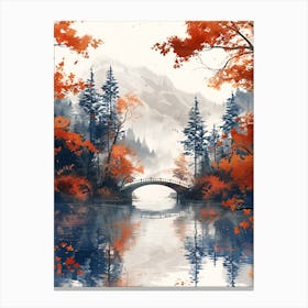 Autumn Bridge Canvas Print