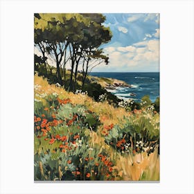 Mediterranean Seaside Meadow - expressionism 5 Canvas Print