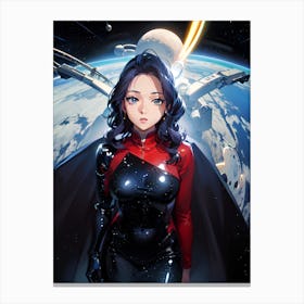 Anime Girl In Space 1 Canvas Print