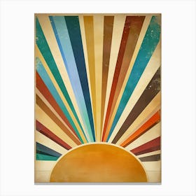 Retro Sun Canvas Print