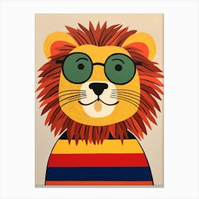 Little Lion 1 Wearing Sunglasses Canvas Print