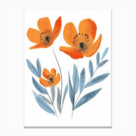 Orange Poppies 7 Canvas Print