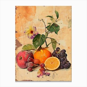 Kitsch Fruit Collage 2 Canvas Print