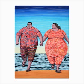 Body Positivity I Do Like To Be Beside The Seaside 3 Canvas Print