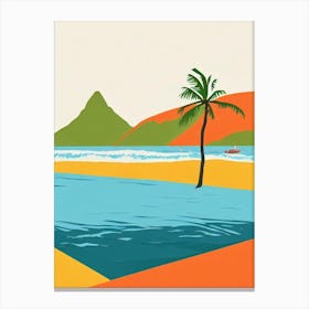 Diamond Beach Bali Indonesia Midcentury Canvas Print