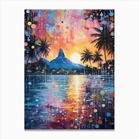 A Painting Of Bora Bora, French Polynesia 3 Canvas Print