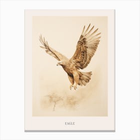 Vintage Bird Drawing Eagle 2 Poster Canvas Print