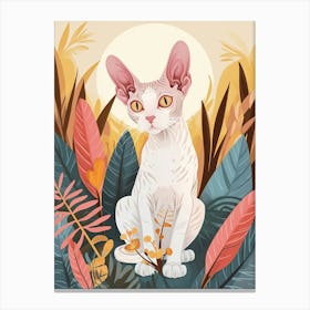 Devon Rex Cat Storybook Illustration 3 Canvas Print