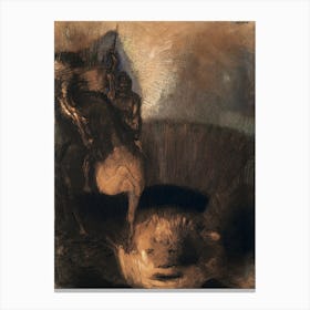 Saint George And The Dragon, Odilon Redon Canvas Print