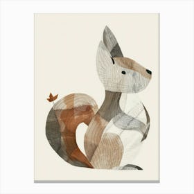 Charming Nursery Kids Animals Squirrel 6 Canvas Print