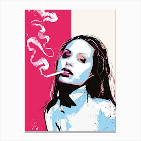 Angelina Jolie Pop Art Canvas Print