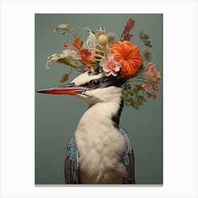 Bird With A Flower Crown Common Tern 2 Canvas Print
