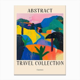 Abstract Travel Collection Poster Cameroon 1 Canvas Print