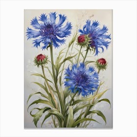 Blue Cornflowers Germany National Flower Canvas Print