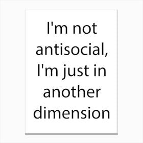 Nerdy And Geeky Quote 7 Canvas Print