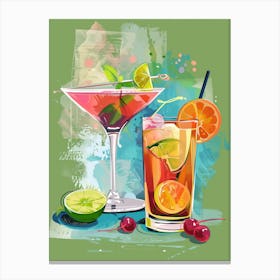 Alcoholic Drinks Canvas Print