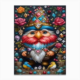 Dwarf with jewels Canvas Print