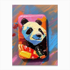 Panda Phone Case Oil Painting 1 Canvas Print