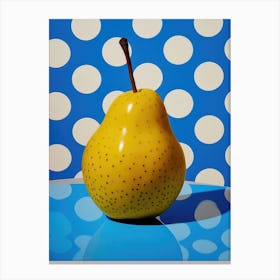 Pear and Dots Pop-art Canvas Print