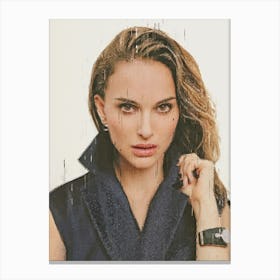 Natalie Portman Painted Canvas Print