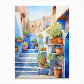 Blue Village In Morocco Canvas Print