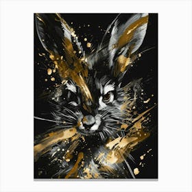 Gold Hare Canvas Print