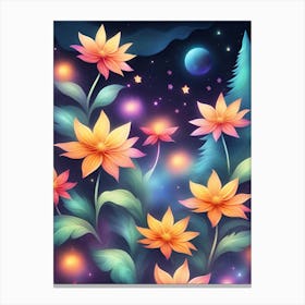 Lotus Flower Background Canvas Print