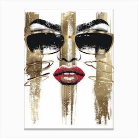 Gold Face 8 Canvas Print