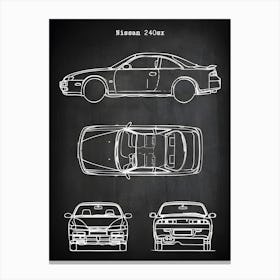 240sx Car Patent Print Car Decor Car Art Car Poster 240sx S14 Sports Car Wall Art Sports Car Car Blueprint Vc2401 Canvas Print