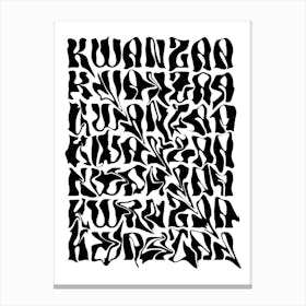 Black Kwanzaa Wave Typography Stampe su tela