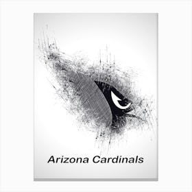 Arizona Cardinals Sketch Drawing Canvas Print