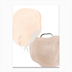 Neutral Abstract Shapes Canvas Print
