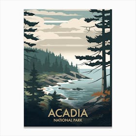 Acadia National Park Vintage Travel Poster 10 Canvas Print