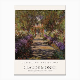 A Pathway In Monets Garden, 1902 By Claude Monet Poster Canvas Print