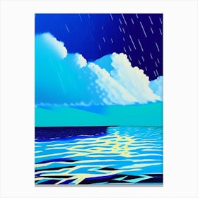 Stormy Weather Waterscape Colourful Pop Art 1 Canvas Print