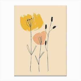 Khartoum Flower Market Boho Minimalist Style Canvas Print