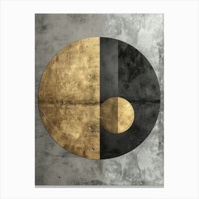 Abstract Black And Gold Canvas Print