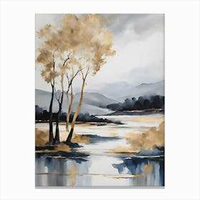 Trees By The Water Canvas Print