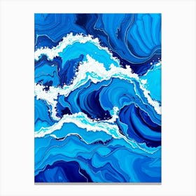 Blue Wave Painting Leinwandbild