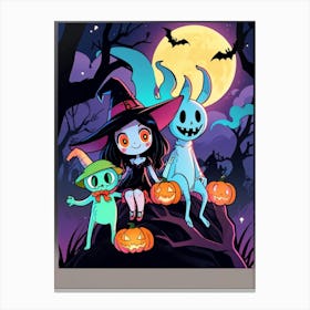 Halloween Witches 1 Canvas Print