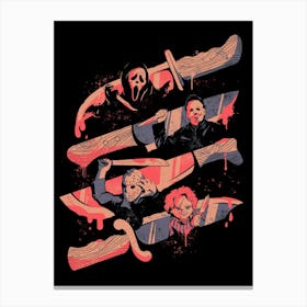 Knife Killers - Classic Scary Terror Halloween Gift Canvas Print