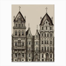 Victorian Buildings Canvas Print