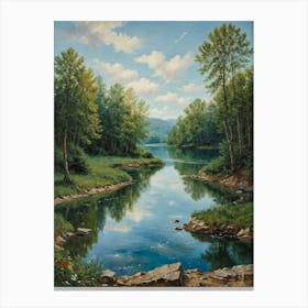 River In The Woods 3 Canvas Print