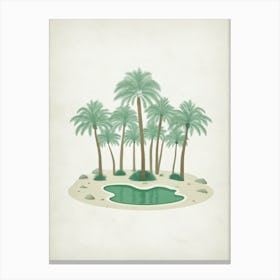 Palm Trees In The Desert Canvas Print