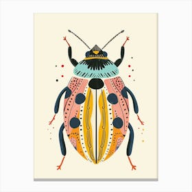 Colourful Insect Illustration Ladybug 17 Canvas Print