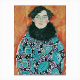 Woman In A Fur Coat Canvas Print